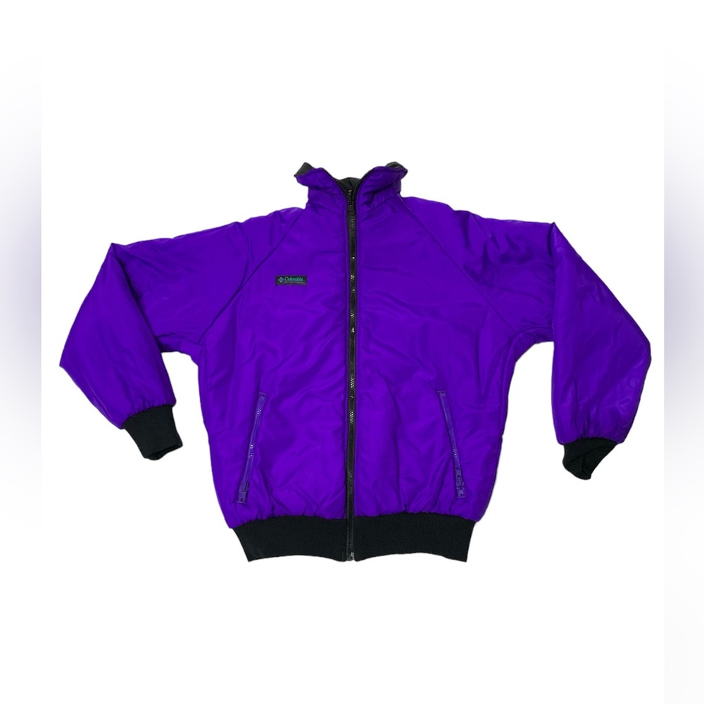 Women’s Vintage Reversible Columbia Puffer Bomber Jacket Size Small